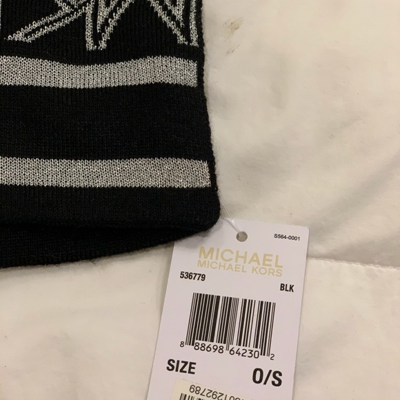 NWT MICHEAL KORS SIGNATURE METALLIC SCARF - Picture 7 of 7
